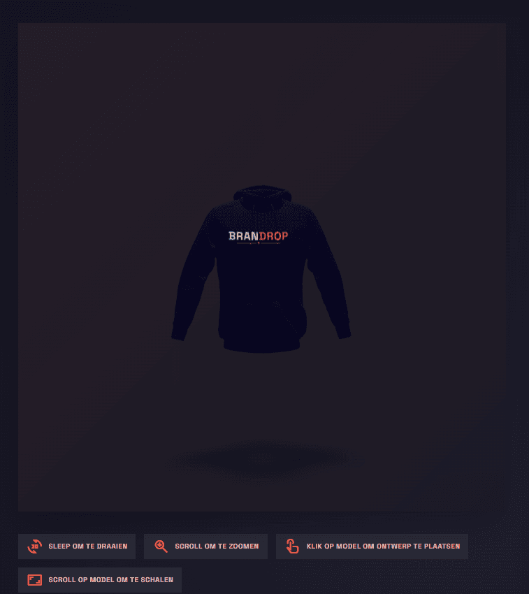 Brandrop 3D configurator preview